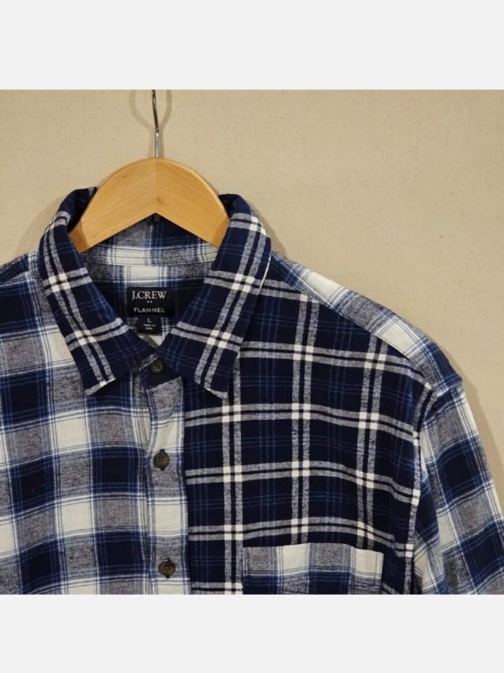 J. Crew Indigo Flannel Shirt L